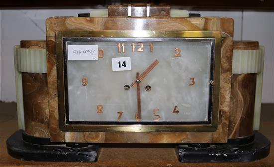 Art Deco marble clock